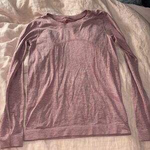 Pink Lululemon long sleeve swiftly